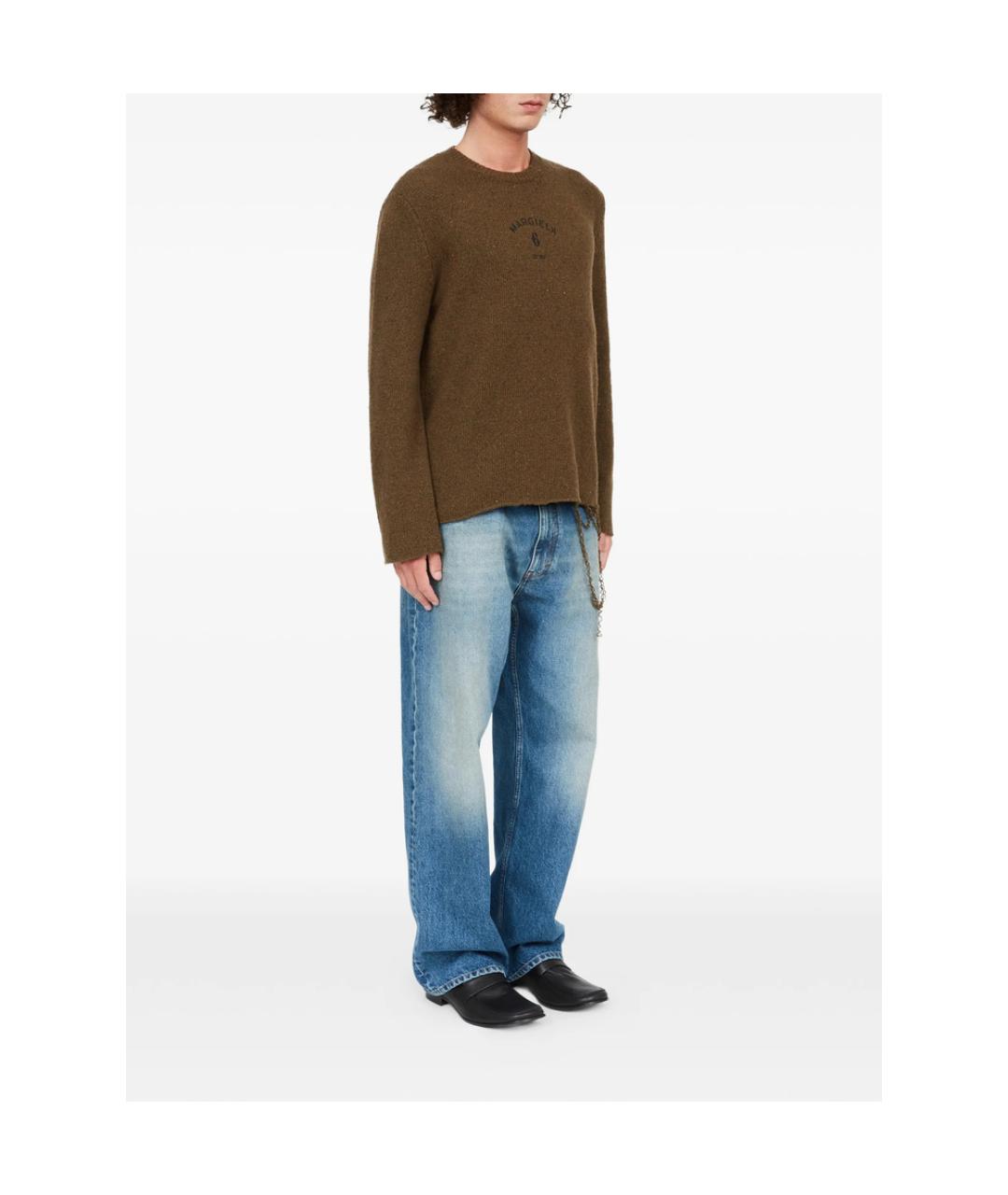MM6 MAISON MARGIELA Коричневый шерстяной джемпер / свитер, фото 5