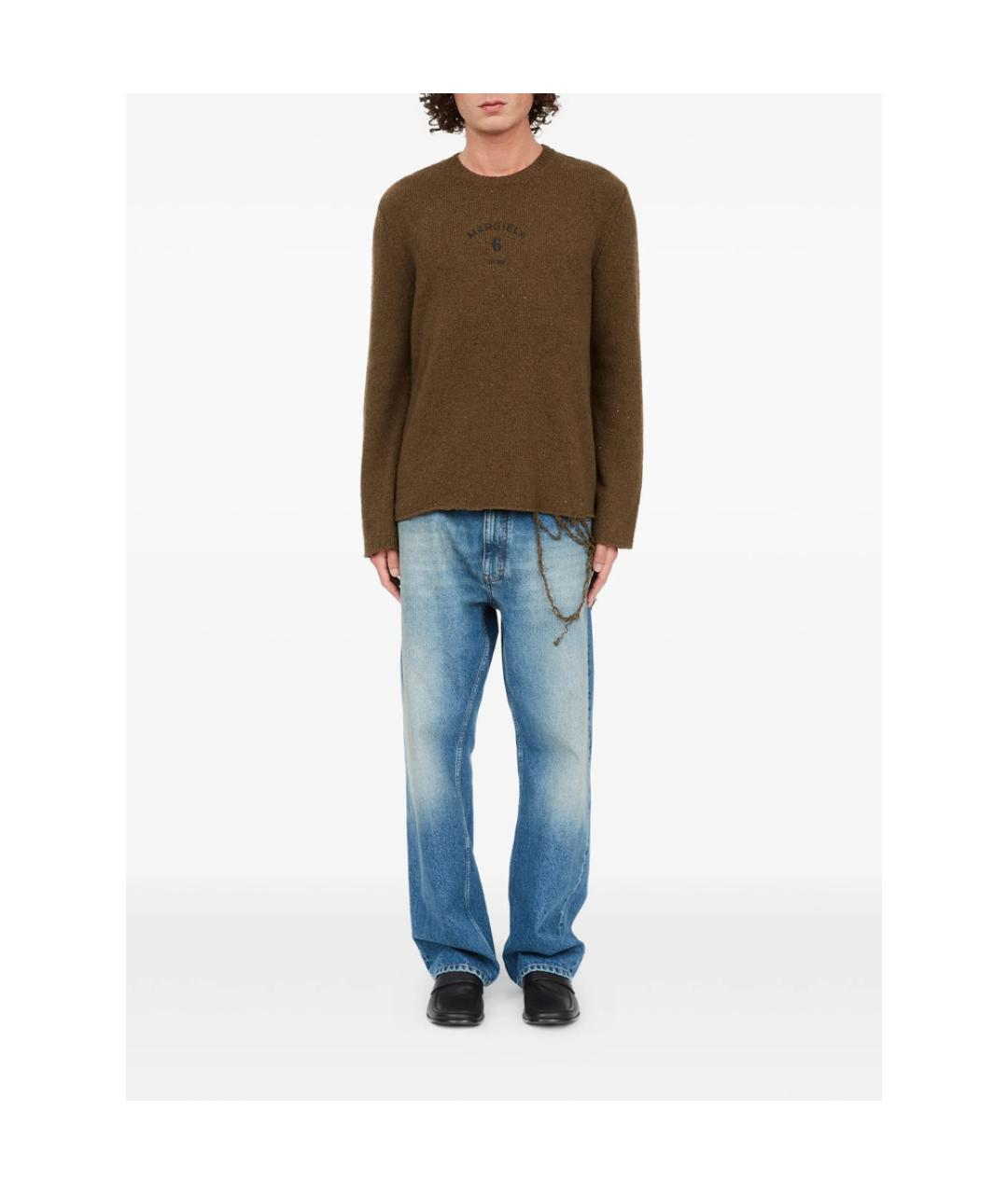 MM6 MAISON MARGIELA Коричневый шерстяной джемпер / свитер, фото 4