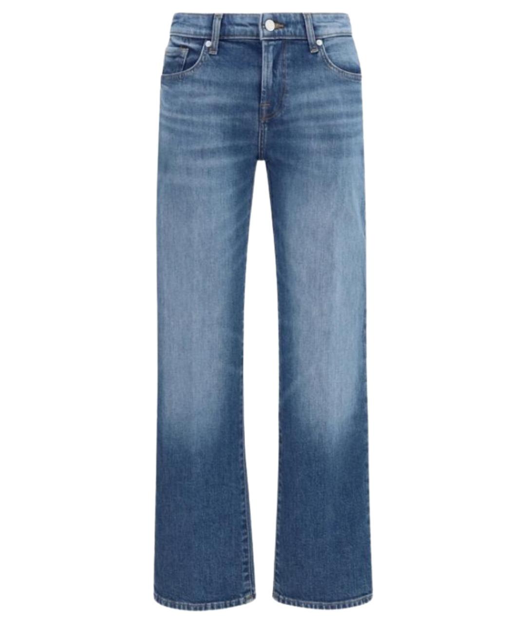 7 FOR ALL MANKIND Синие хлопковые прямые джинсы, фото 1