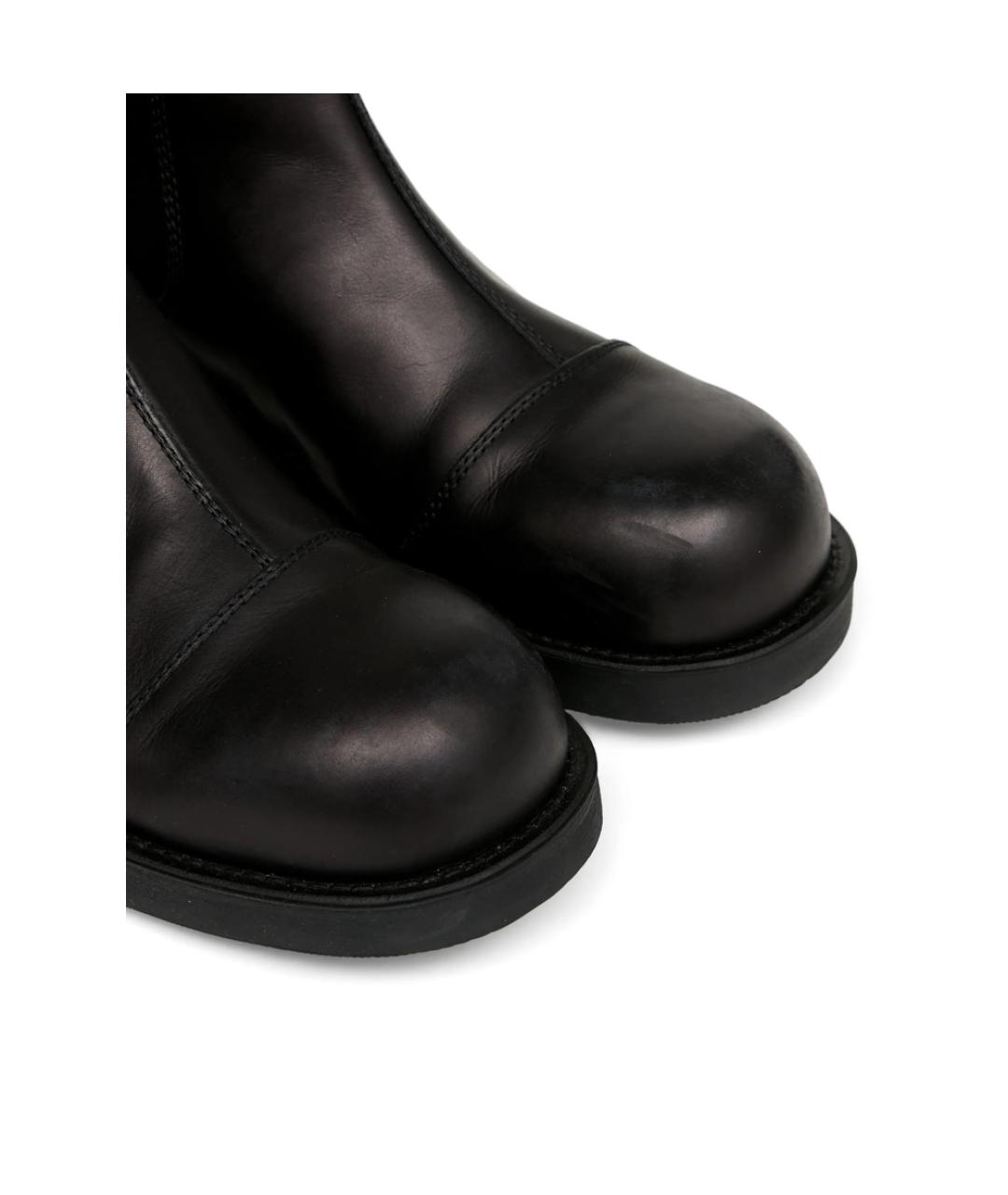 MM6 MAISON MARGIELA Черные кожаные высокие ботинки, фото 5