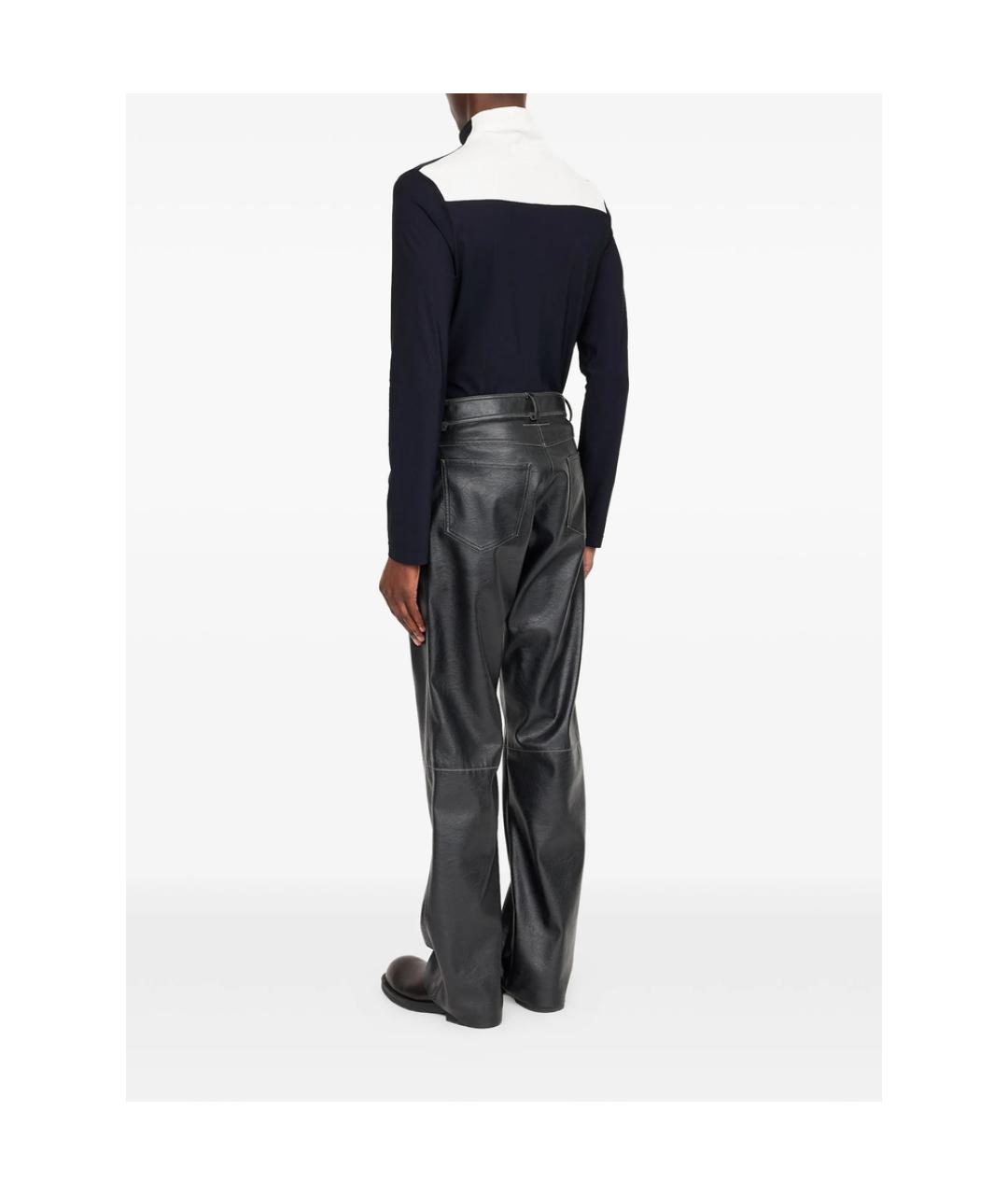 MM6 MAISON MARGIELA Черные полиэстеровые повседневные брюки, фото 3