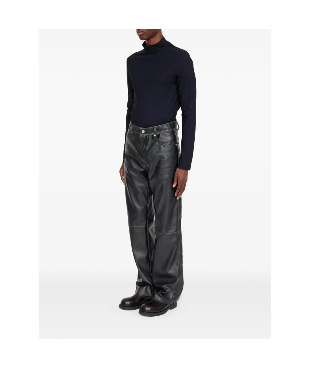 MM6 MAISON MARGIELA Черные полиэстеровые повседневные брюки, фото 6