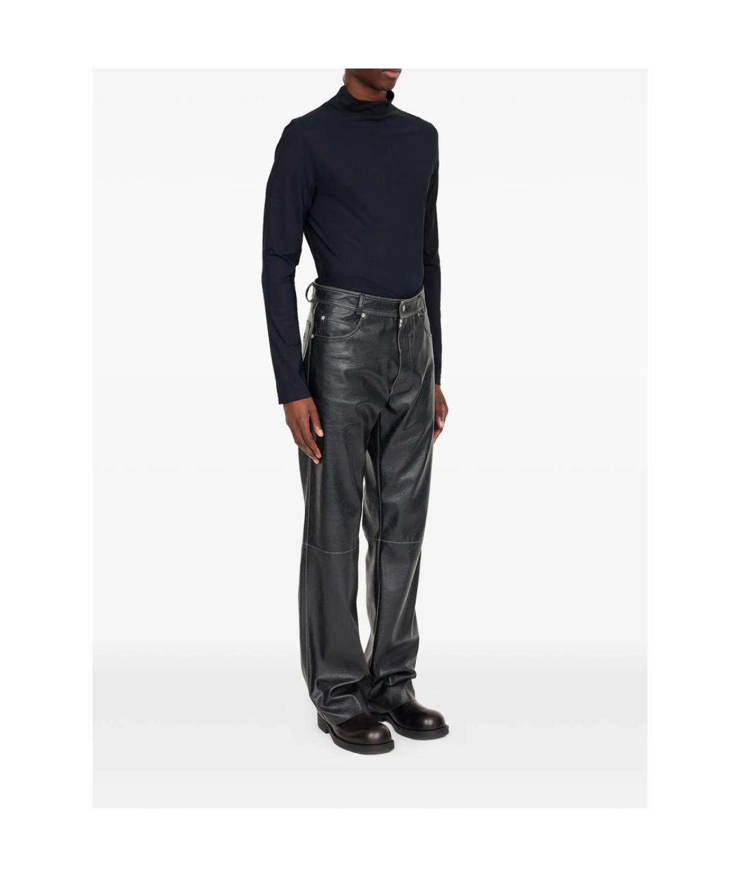 MM6 MAISON MARGIELA Черные полиэстеровые повседневные брюки, фото 5