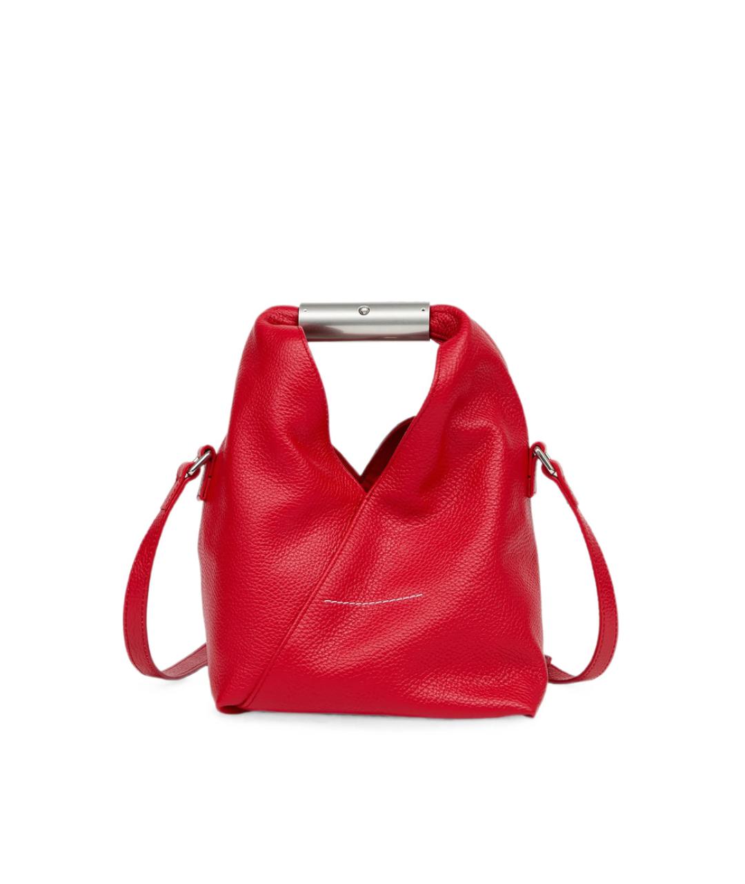 MM6 MAISON MARGIELA Красная кожаная сумка с короткими ручками, фото 1