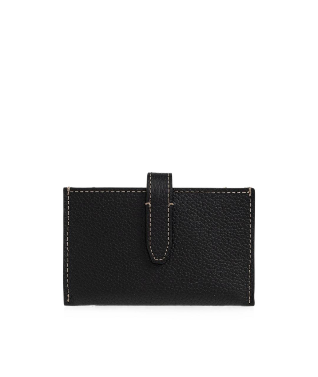 TOD'S Черный кожаный кошелек, фото 4