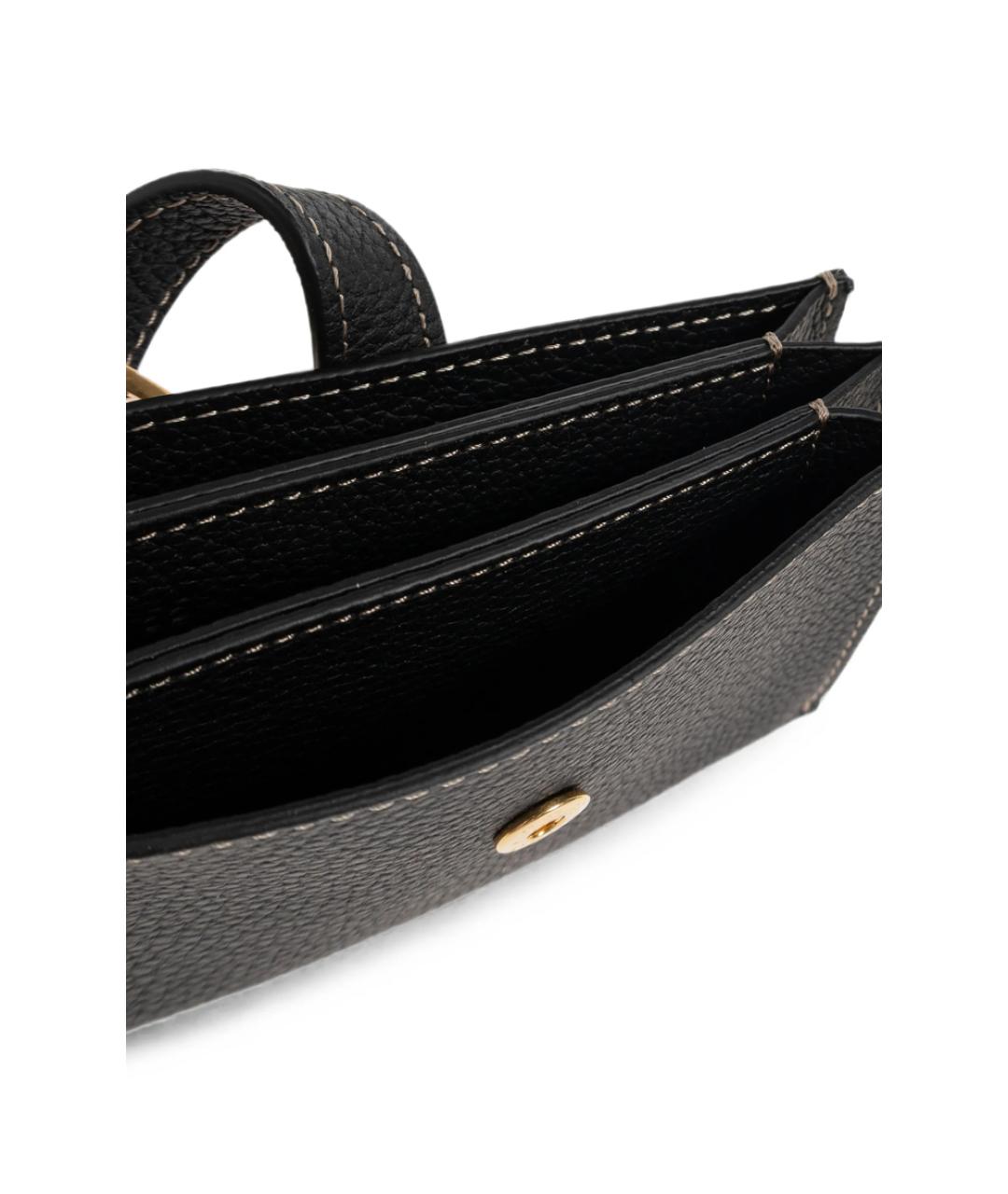 TOD'S Черный кожаный кошелек, фото 5