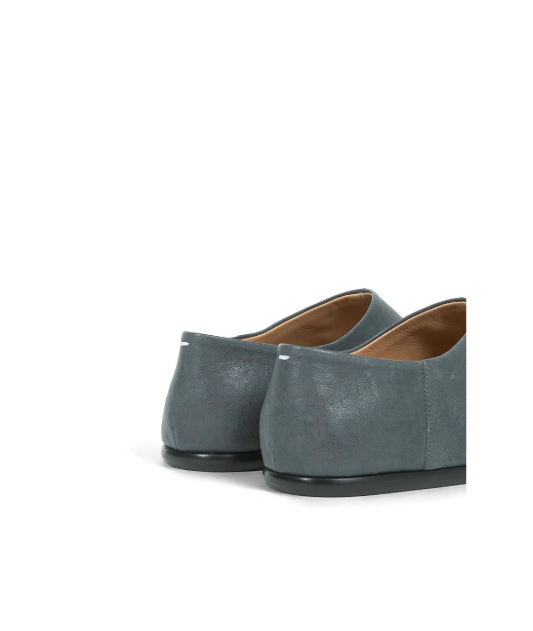 MAISON MARGIELA Серые кожаные лоферы, фото 4