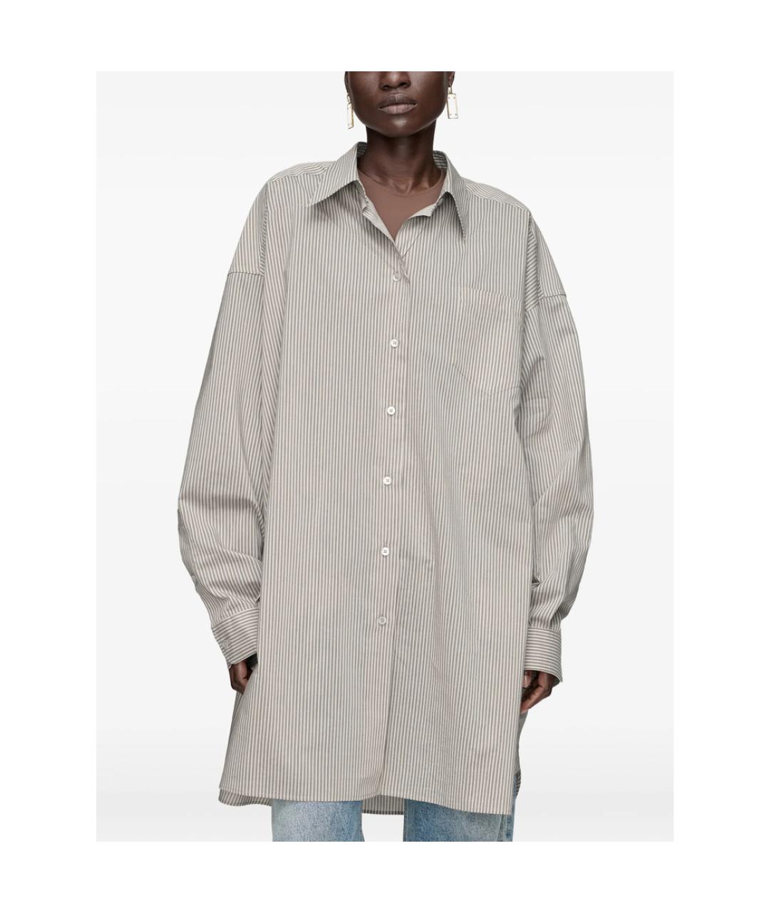 MAISON MARGIELA Серая хлопковая рубашка, фото 6