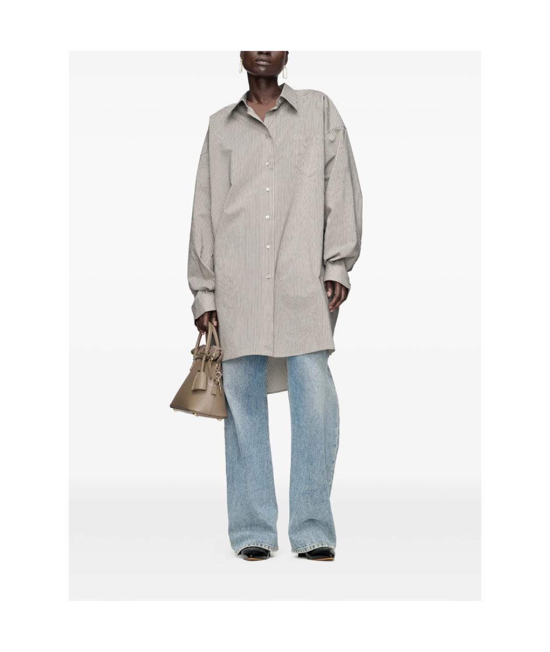 MAISON MARGIELA Серая хлопковая рубашка, фото 4