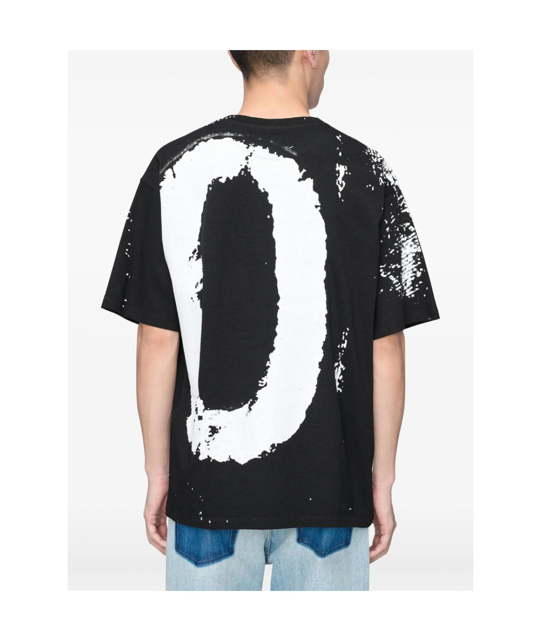 MAISON MARGIELA Черная хлопковая футболка, фото 2