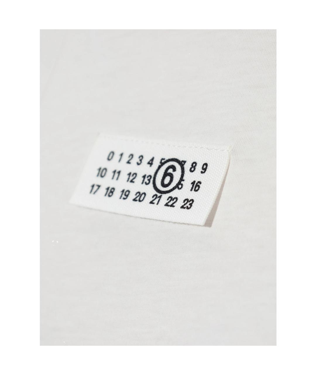 MM6 MAISON MARGIELA Белая хлопковая футболка, фото 5