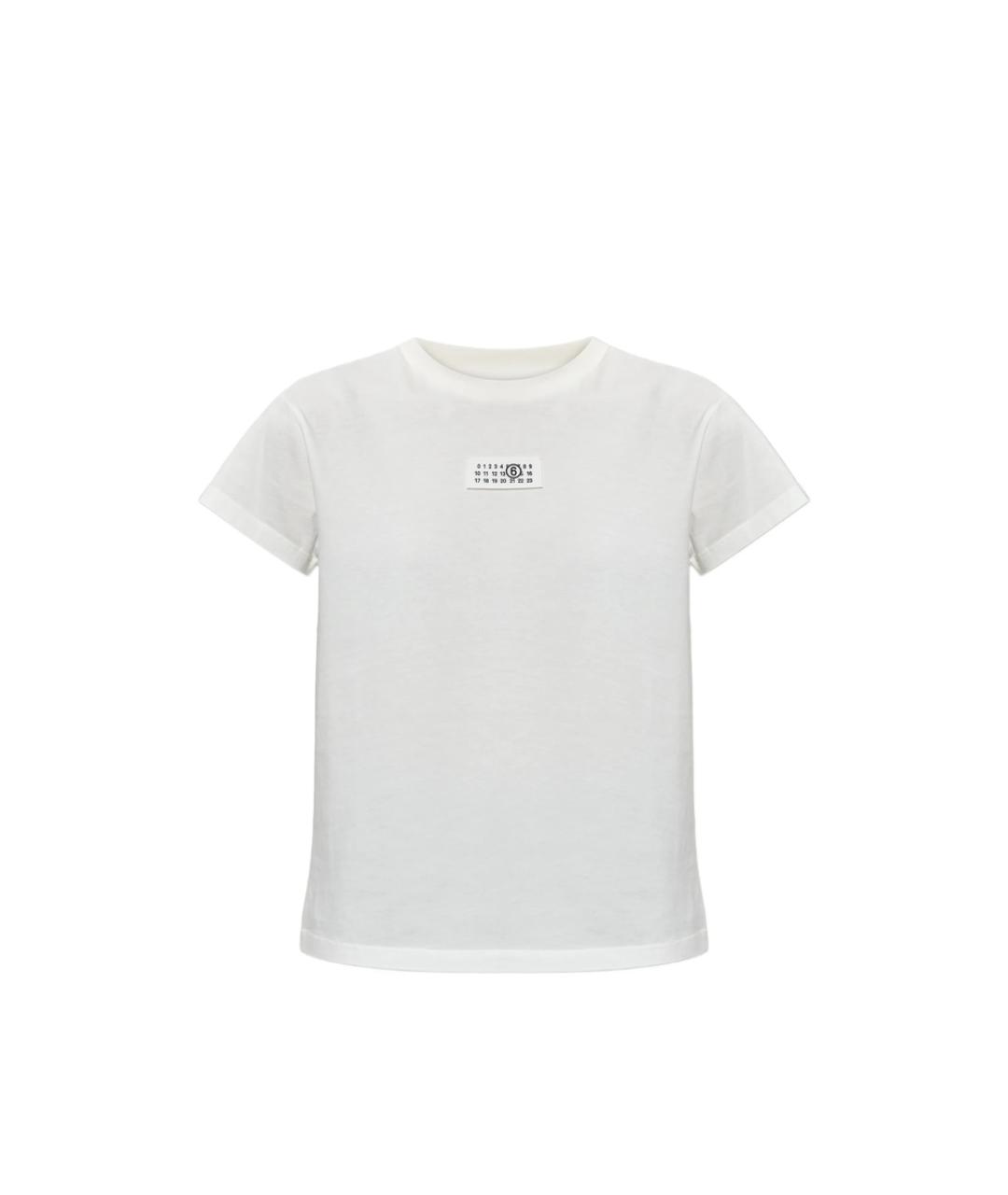 MM6 MAISON MARGIELA Белая хлопковая футболка, фото 1
