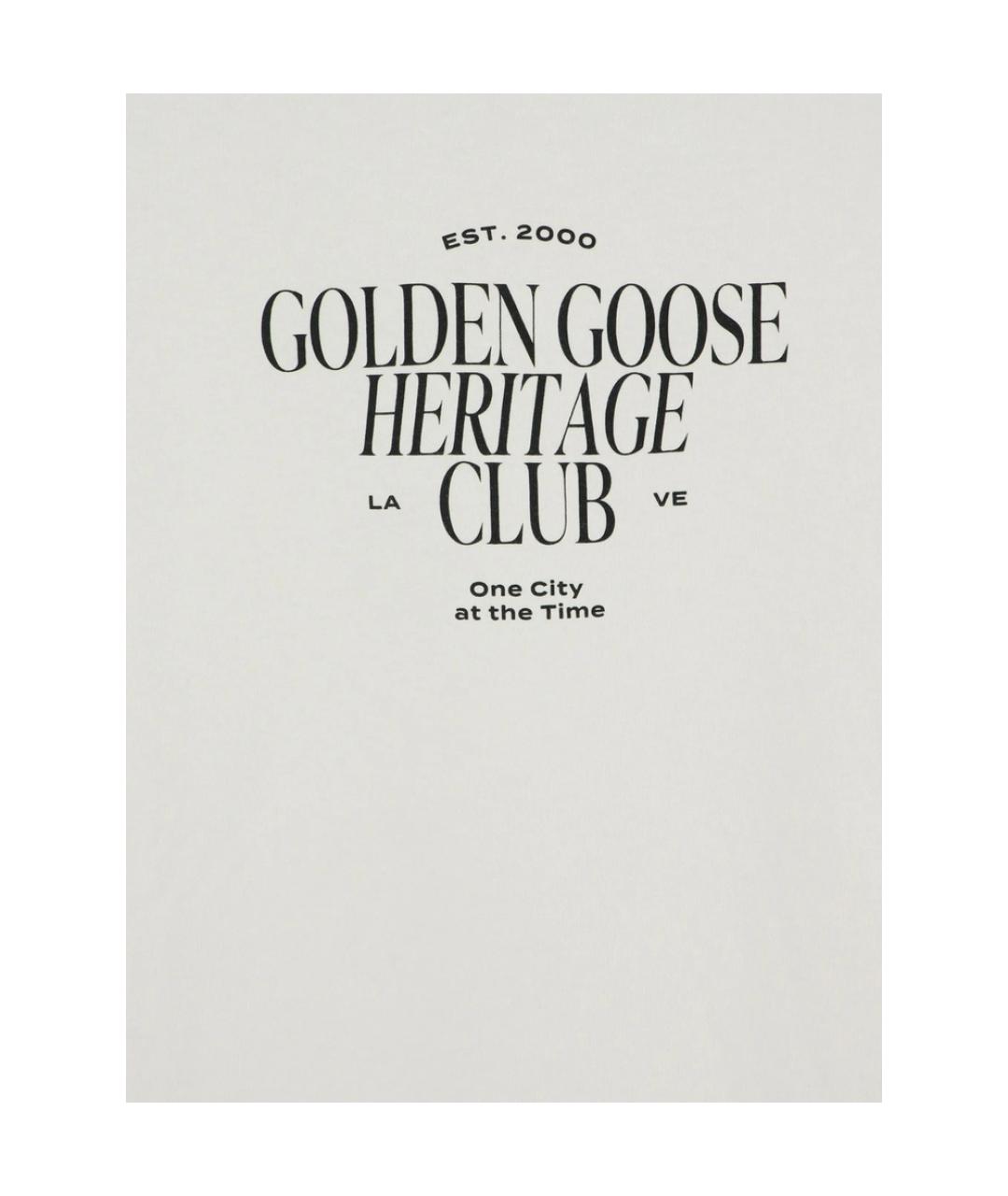 GOLDEN GOOSE Белая хлопковая футболка, фото 3