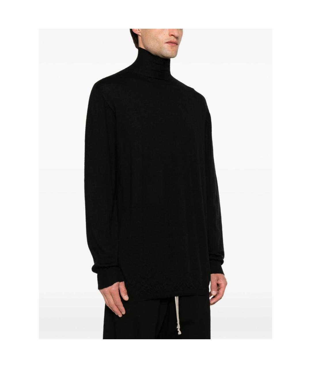RICK OWENS Черный кашемировый джемпер / свитер, фото 4