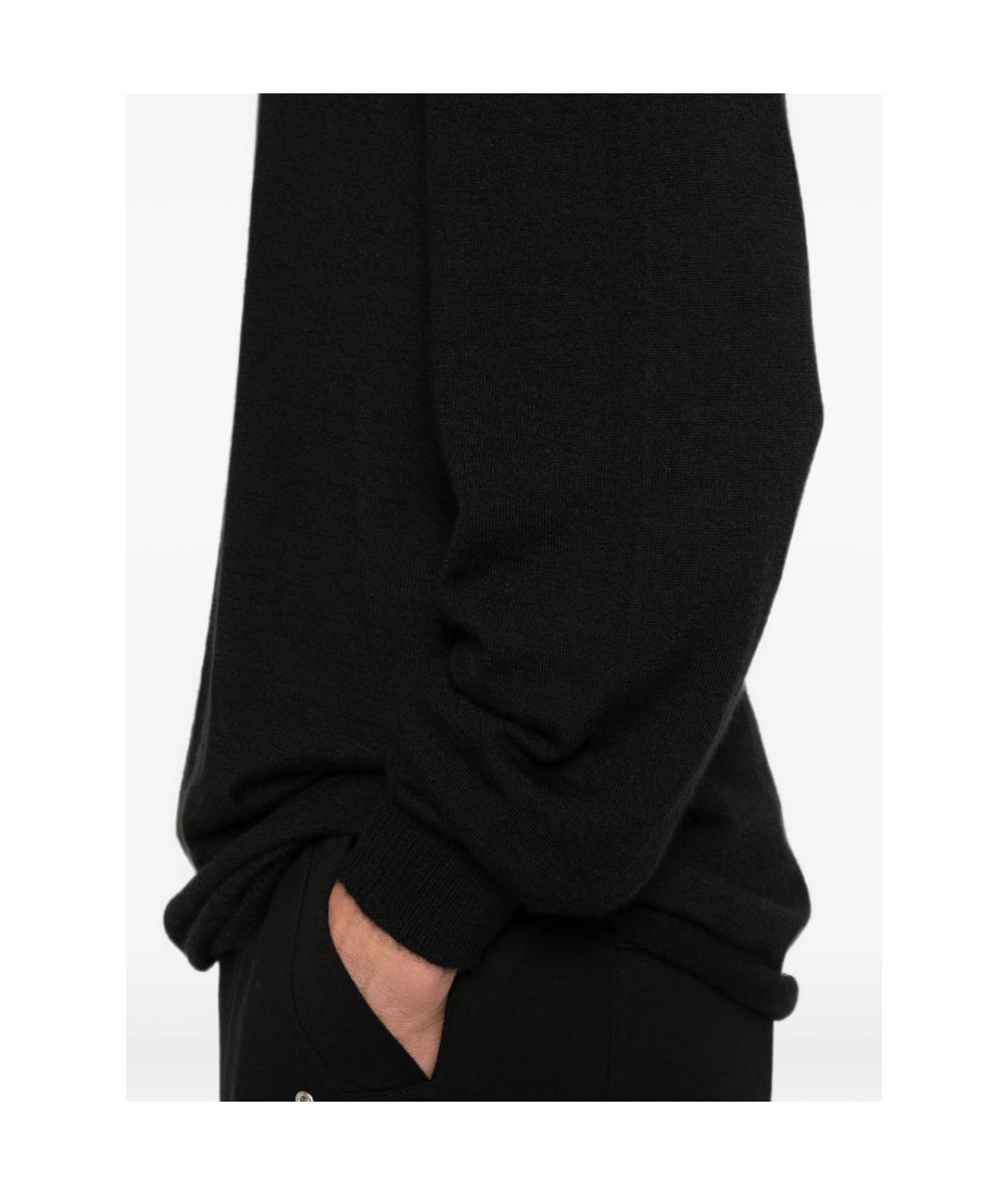 RICK OWENS Черный кашемировый джемпер / свитер, фото 3