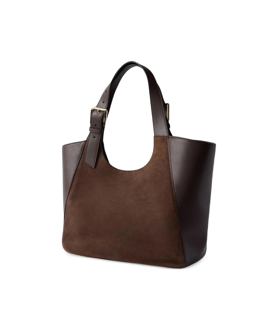 FURLA Коричневая кожаная сумка тоут, фото 4