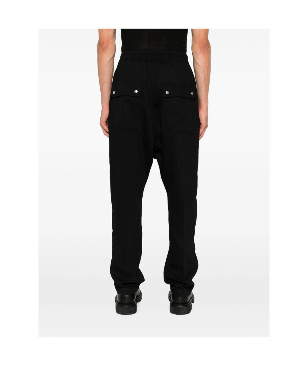 RICK OWENS Черные шерстяные повседневные брюки, фото 2