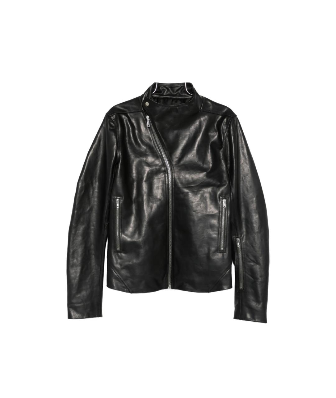 RICK OWENS Черная кожаная куртка, фото 1
