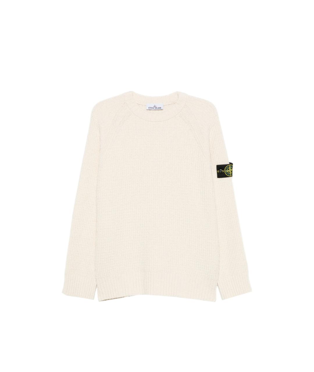 STONE ISLAND Бежевый хлопковый джемпер / свитер, фото 1