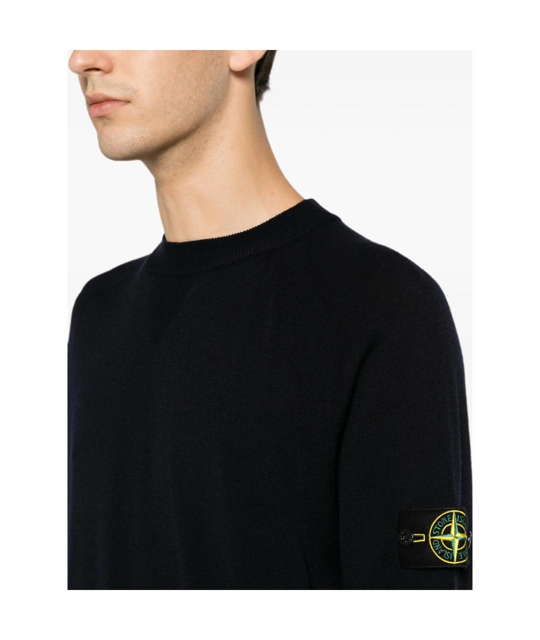 STONE ISLAND Черный полиэстеровый джемпер / свитер, фото 4