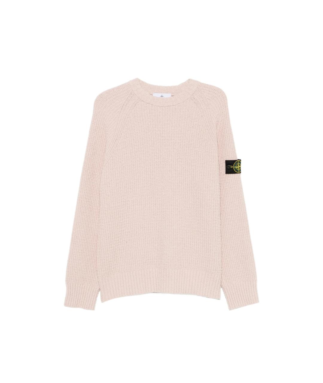 STONE ISLAND Розовый хлопковый джемпер / свитер, фото 1