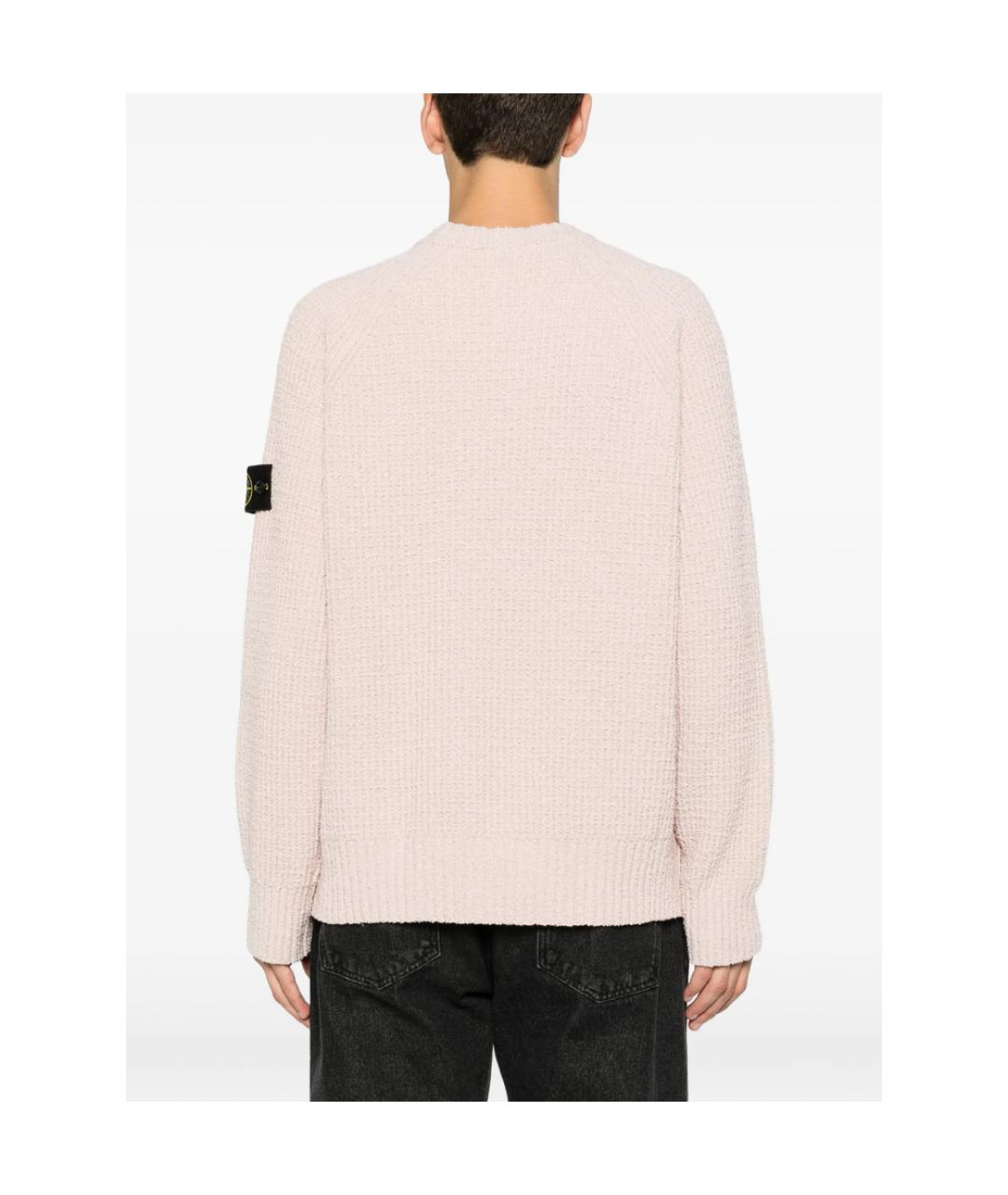 STONE ISLAND Розовый хлопковый джемпер / свитер, фото 2