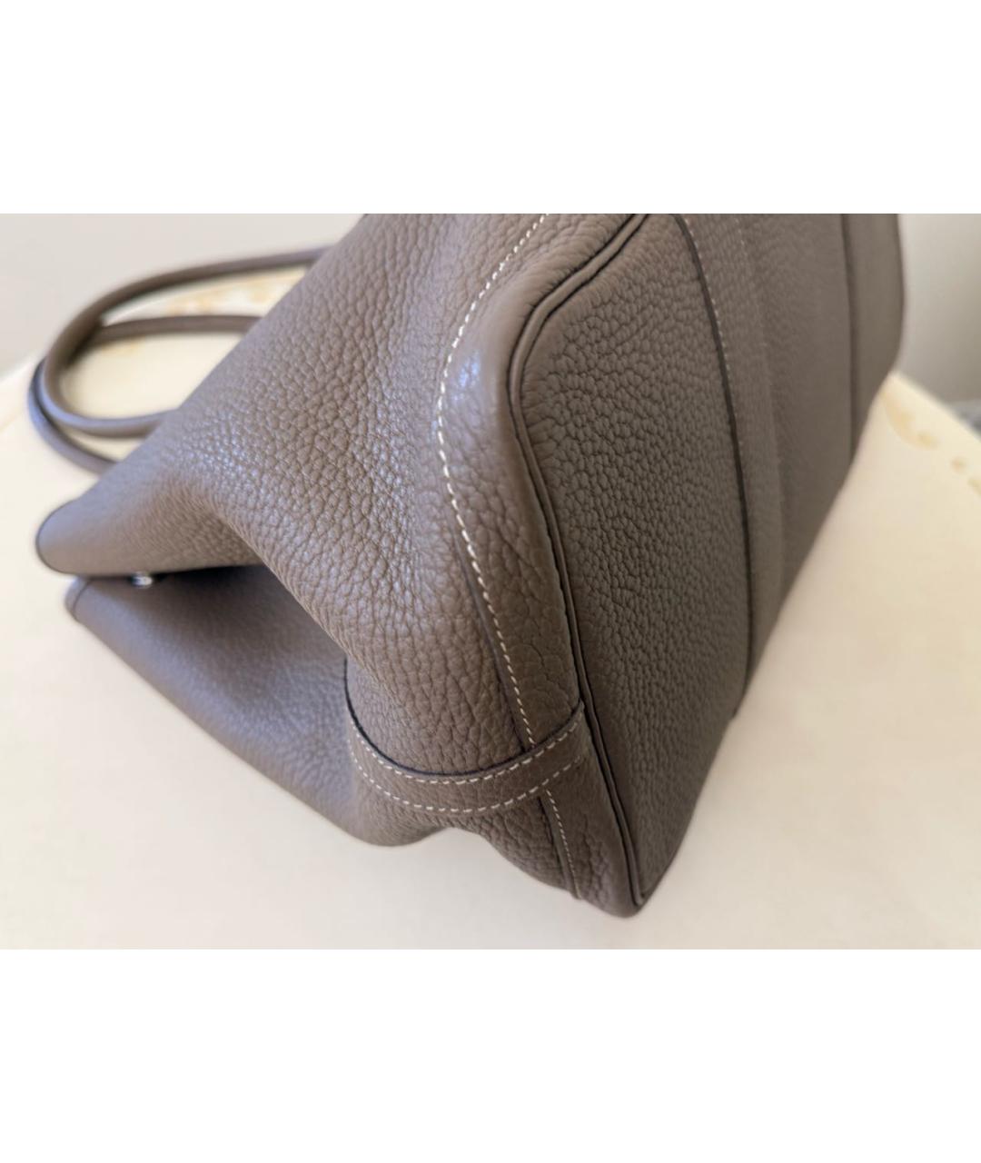HERMES Бежевая кожаная сумка тоут, фото 3