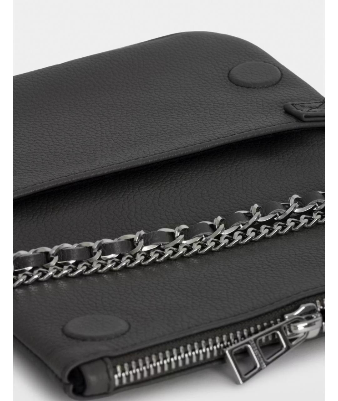 ZADIG & VOLTAIRE Серая кожаная сумка через плечо, фото 4