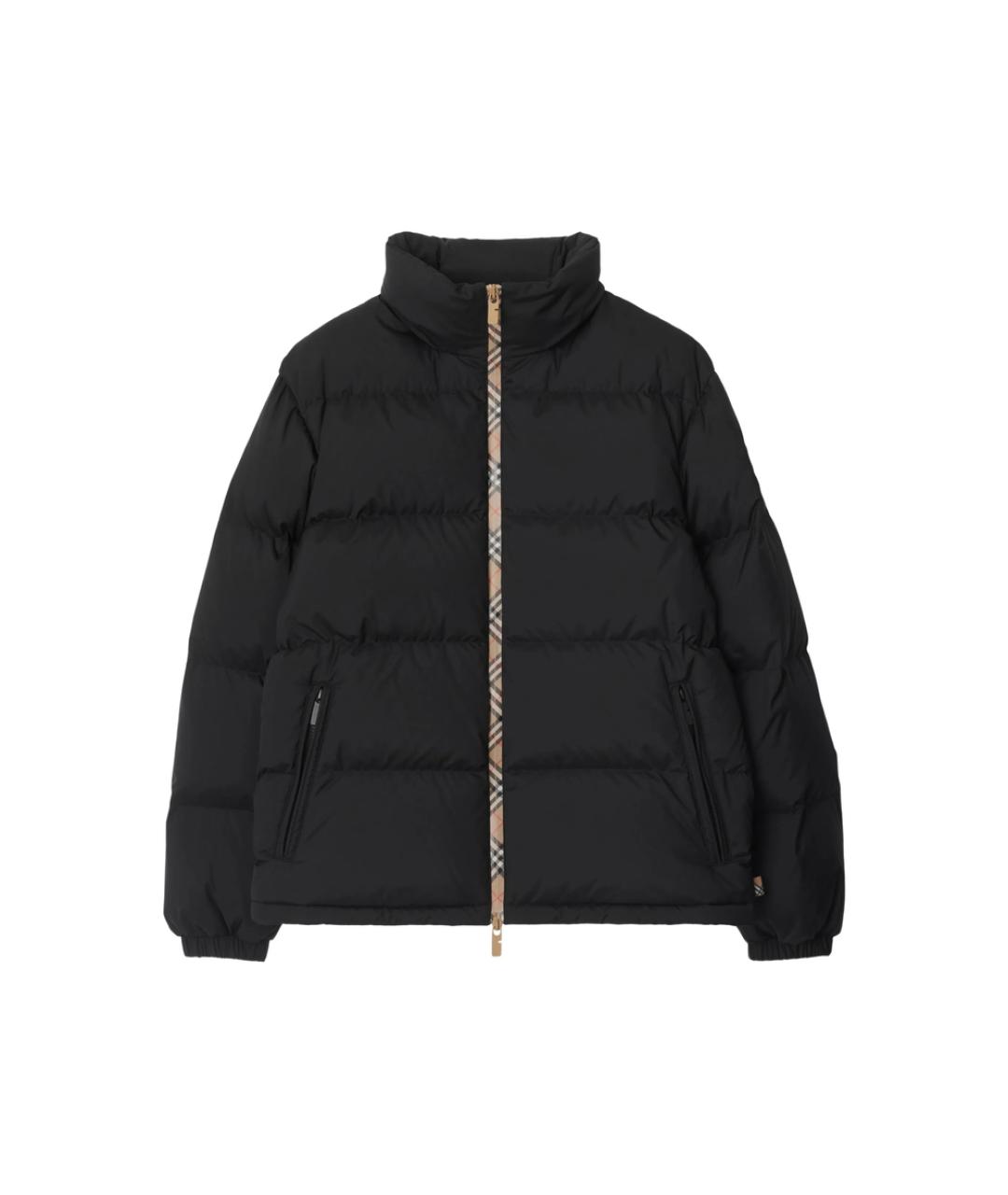 BURBERRY Черный полиэстеровый пуховик, фото 3