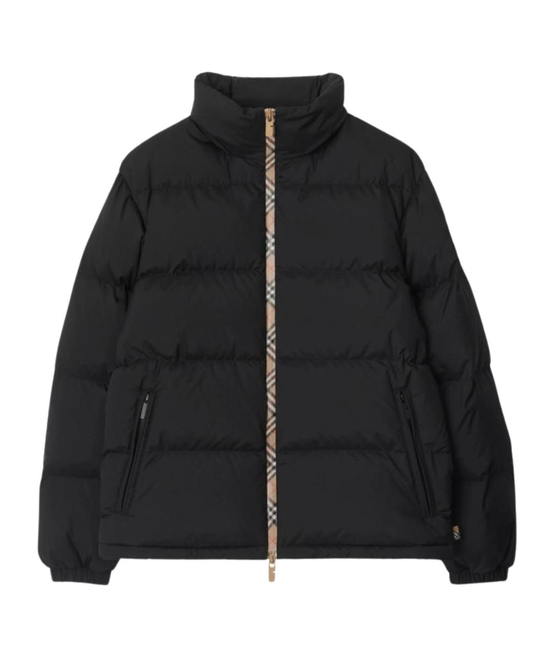 BURBERRY Черный полиэстеровый пуховик, фото 1