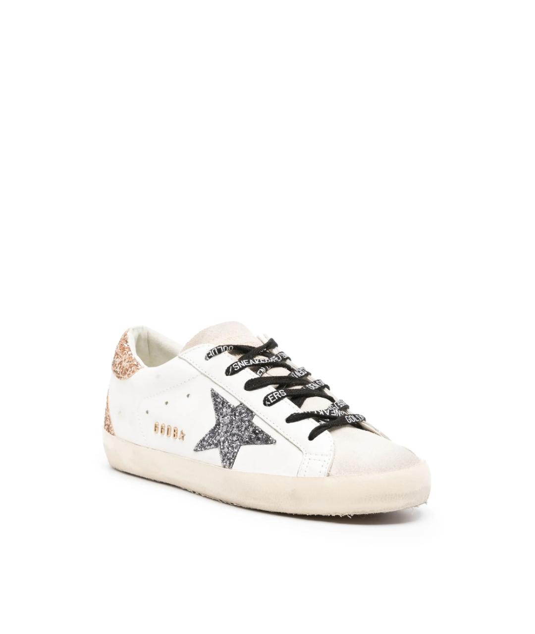 GOLDEN GOOSE Белые кожаные кроссовки, фото 4