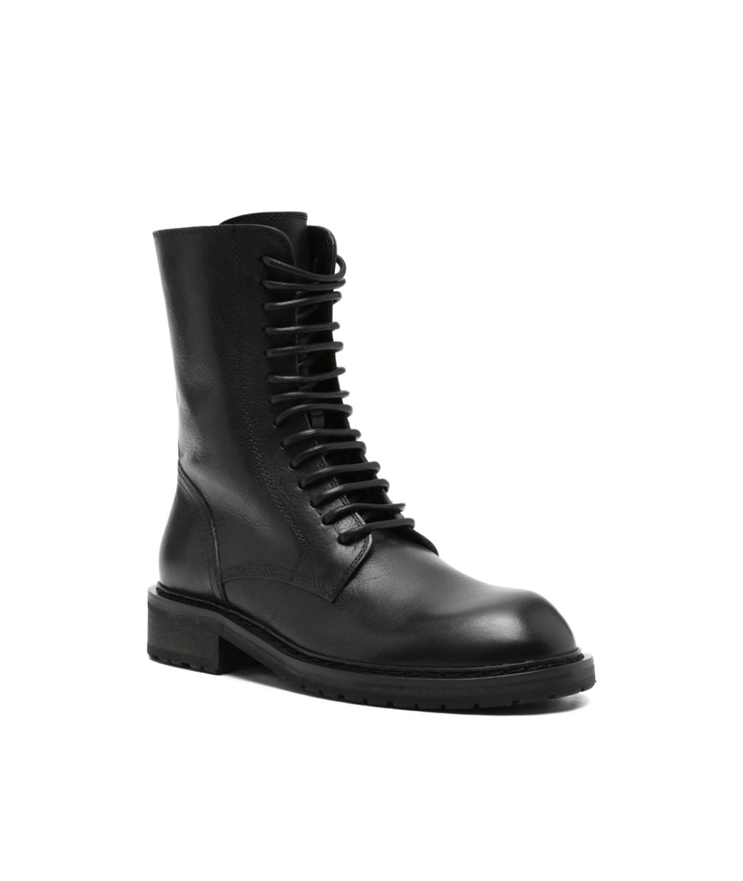 ANN DEMEULEMEESTER Черные кожаные ботинки, фото 3