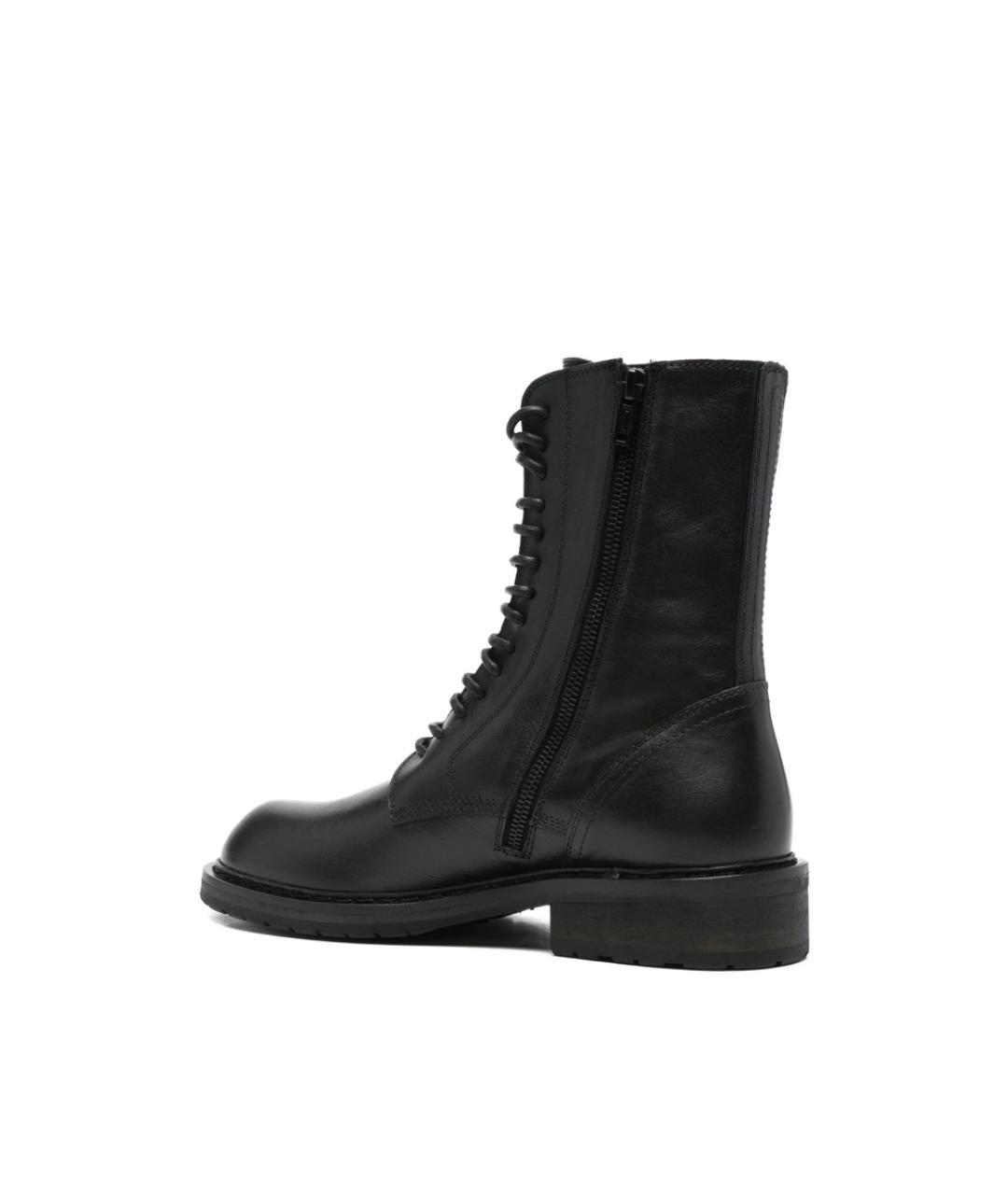 ANN DEMEULEMEESTER Черные кожаные ботинки, фото 2