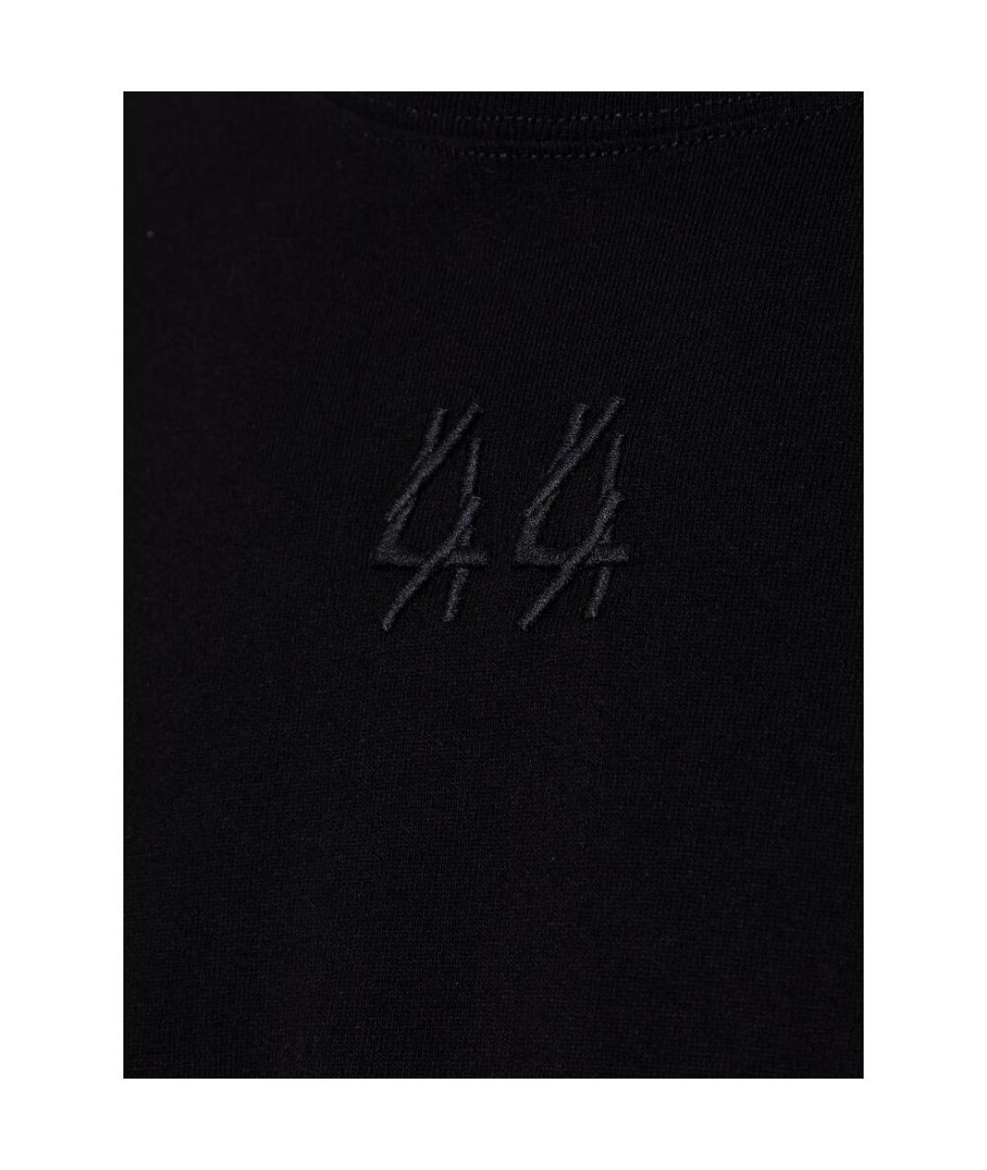 44 LABEL Черная хлопковая футболка, фото 5