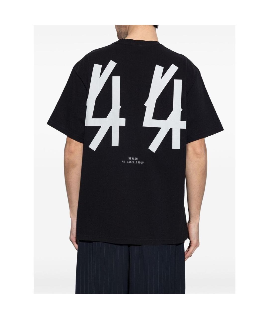 44 LABEL Черная хлопковая футболка, фото 3