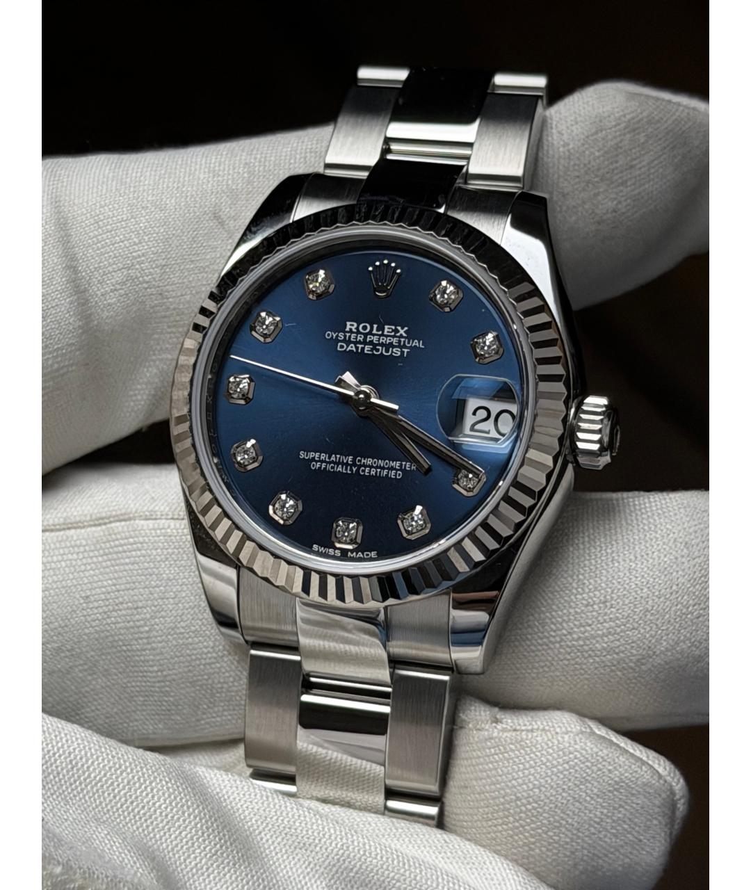 ROLEX Темно-синие часы, фото 4