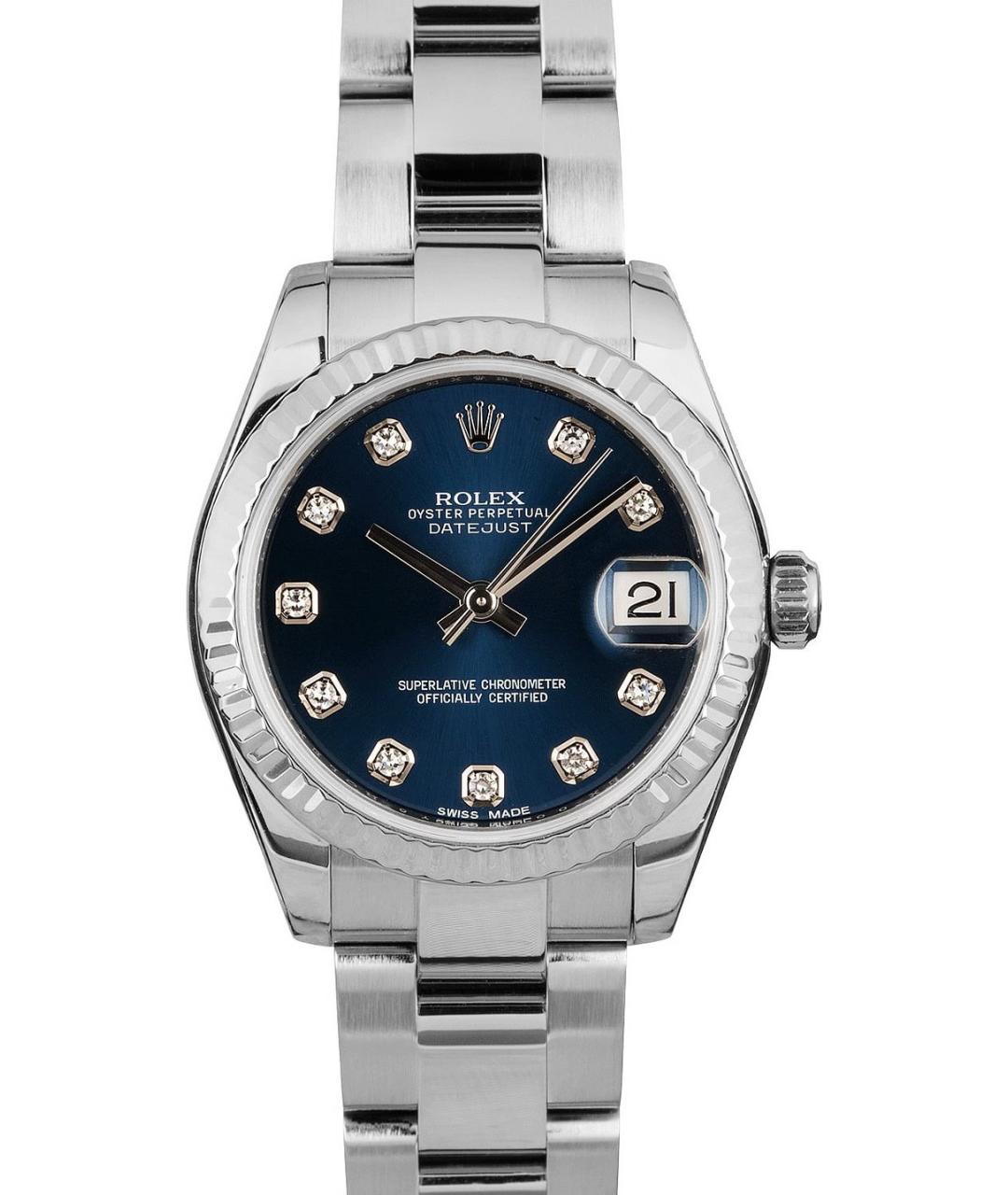 ROLEX Темно-синие часы, фото 10