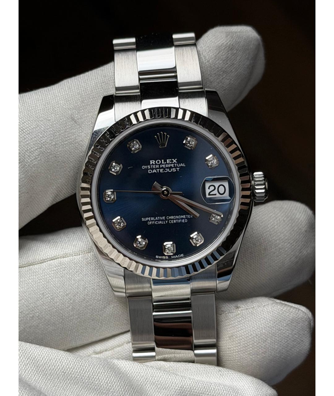 ROLEX Темно-синие часы, фото 3
