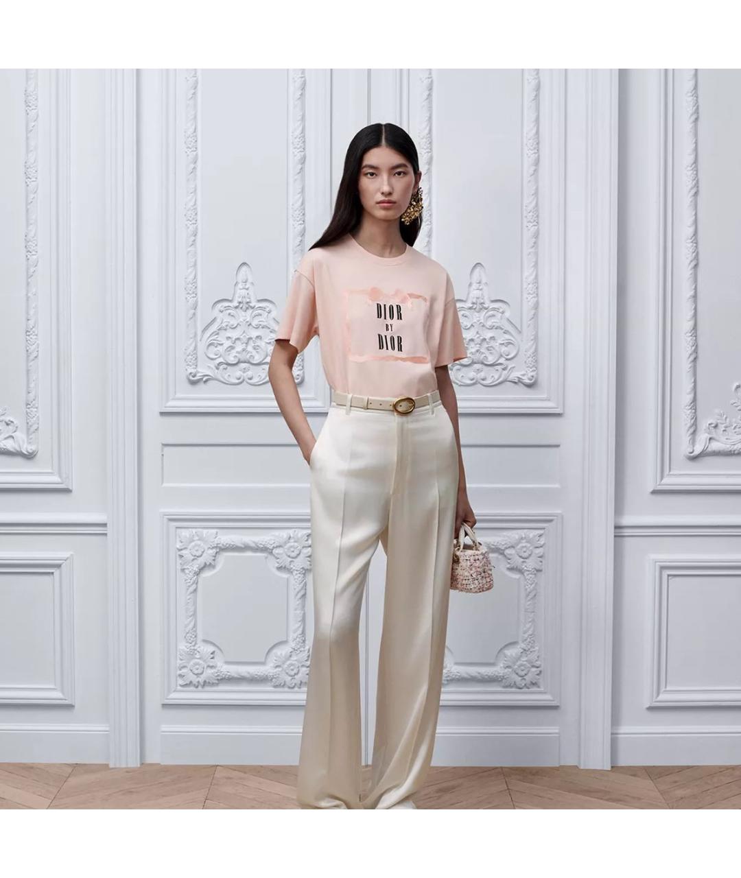 CHRISTIAN DIOR Розовая футболка, фото 2