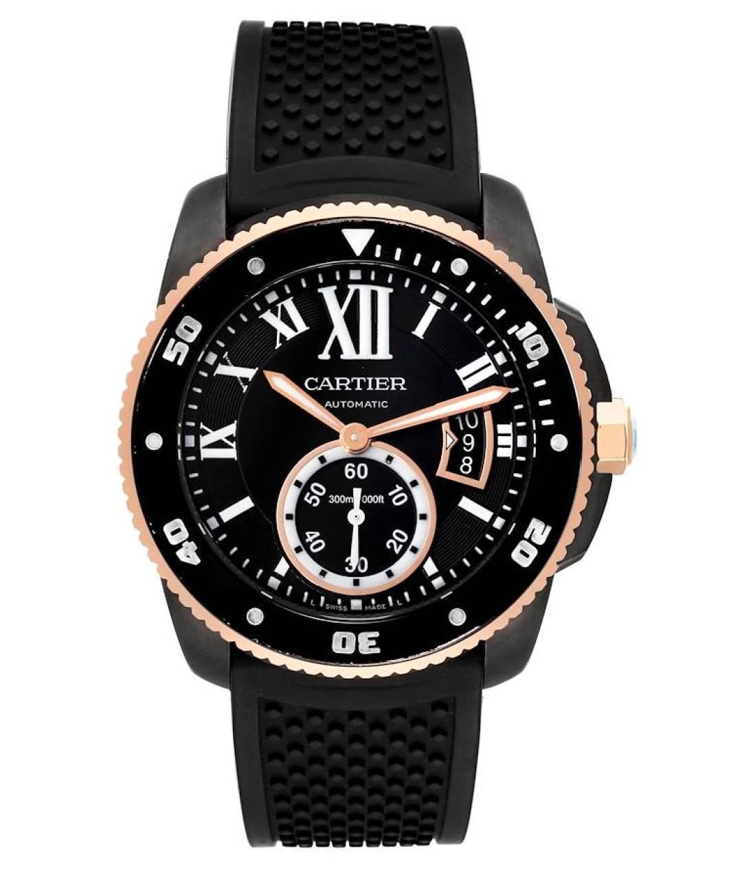 CARTIER Черные часы, фото 9
