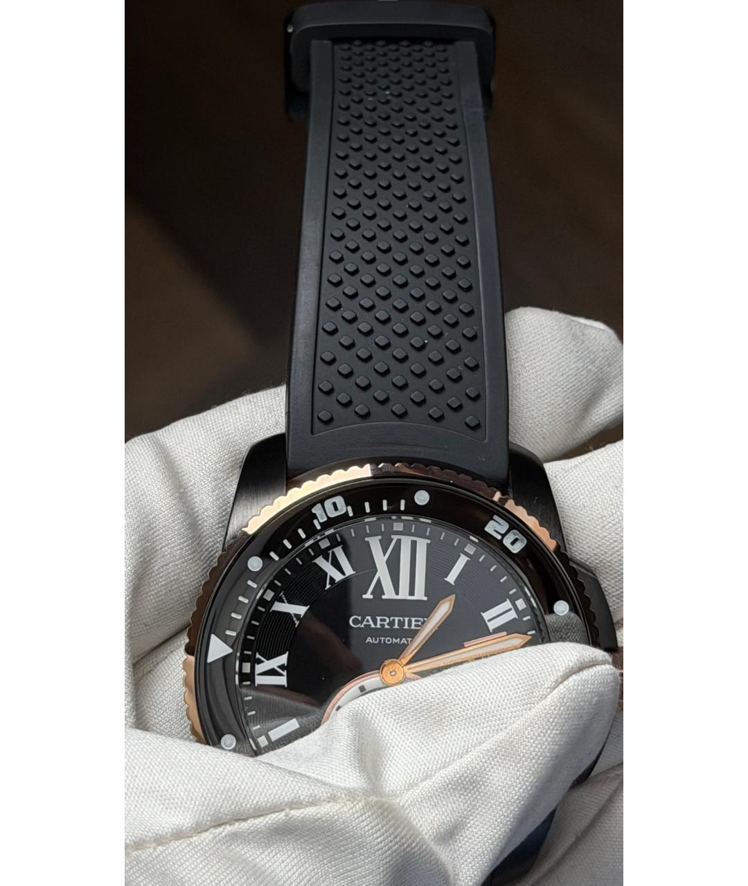 CARTIER Черные часы, фото 6