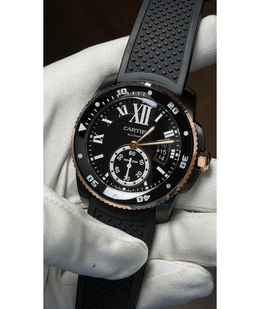 CARTIER Черные часы, фото 2