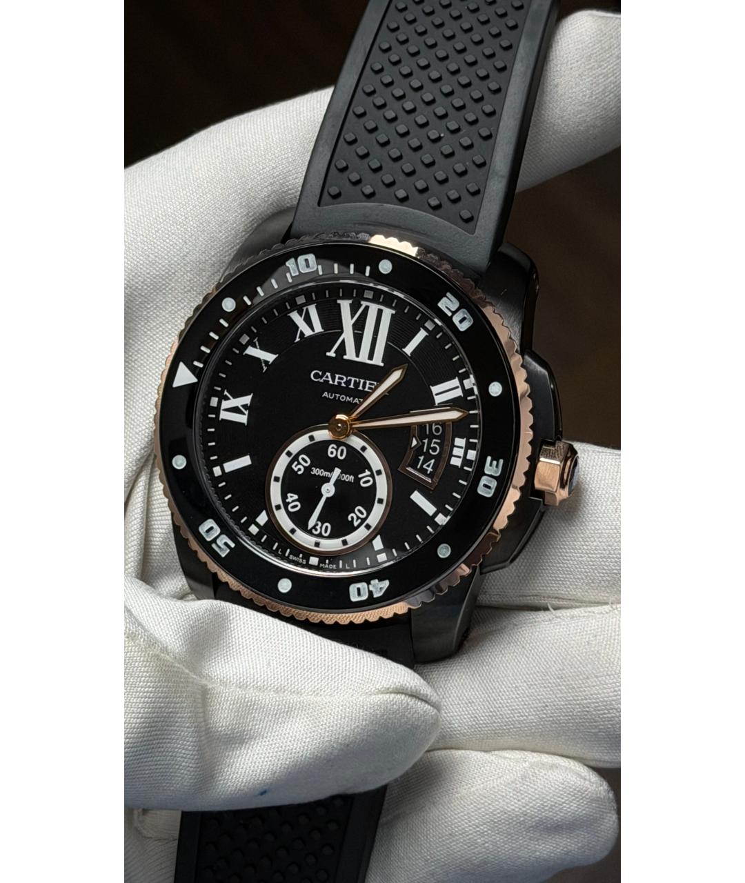 CARTIER Черные часы, фото 3