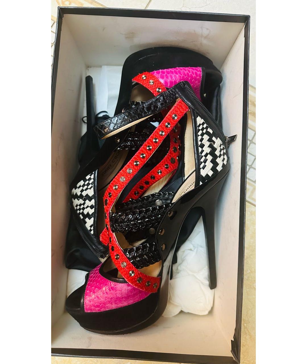 JIMMY CHOO Мульти кожаные босоножки, фото 4