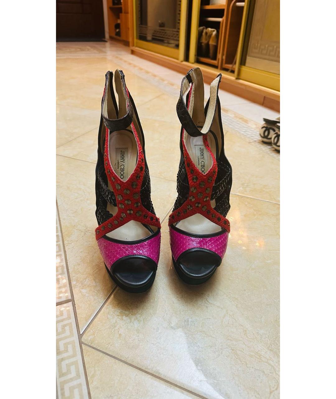 JIMMY CHOO Мульти кожаные босоножки, фото 2