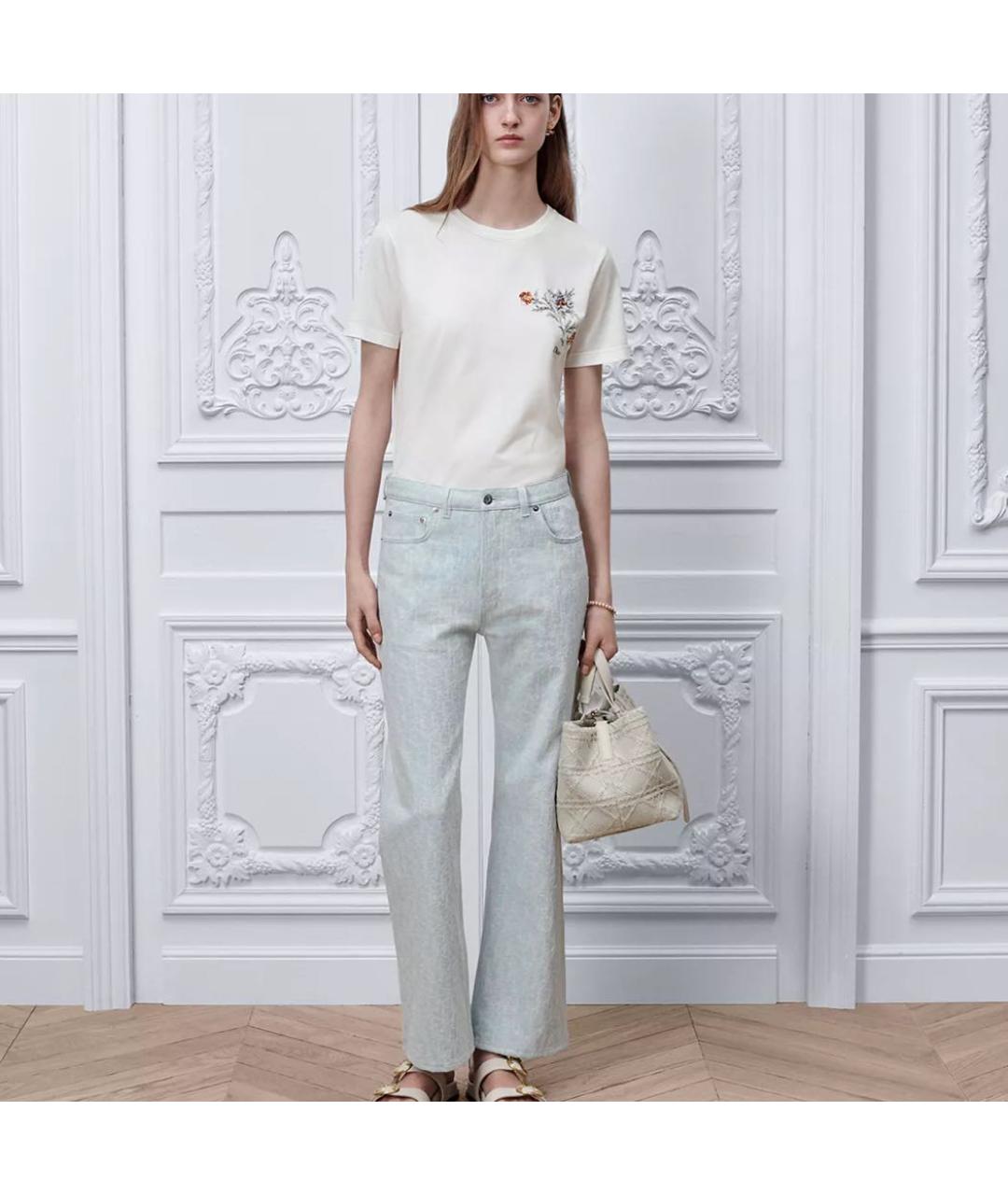 CHRISTIAN DIOR Голубые прямые джинсы, фото 3