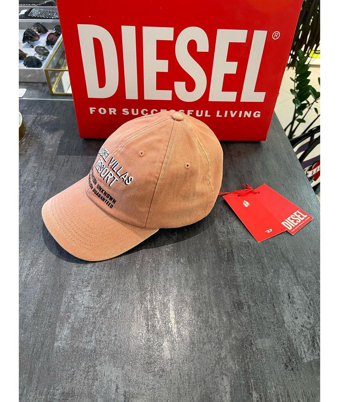 DIESEL Оранжевая хлопковая кепка, фото 4