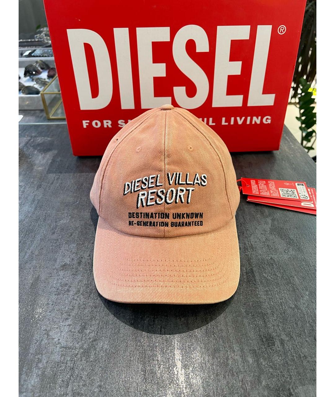 DIESEL Оранжевая хлопковая кепка, фото 6