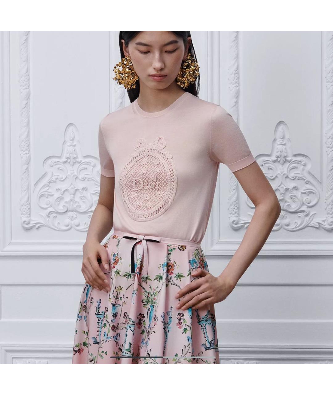 CHRISTIAN DIOR Розовый джемпер / свитер, фото 2