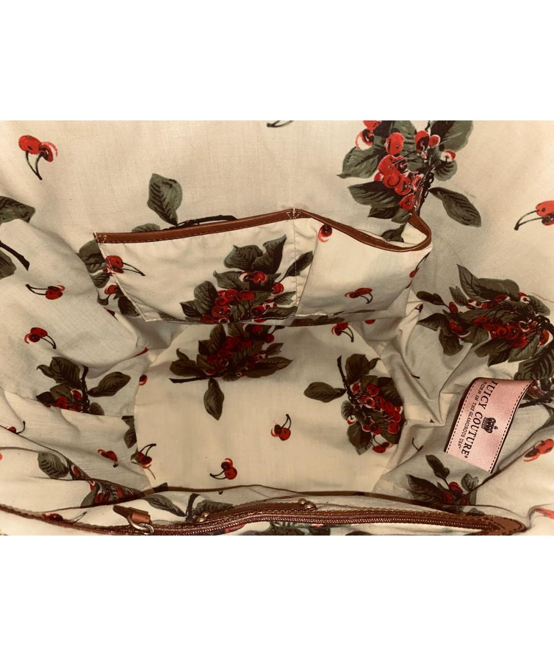 JUICY COUTURE Бежевая плетеная сумка с короткими ручками, фото 5